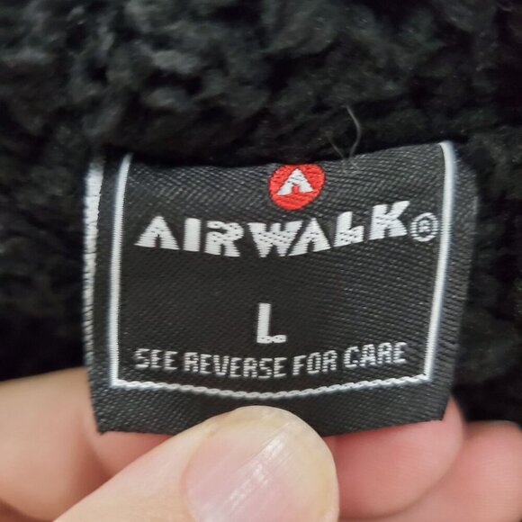 Airwalk Men's Gray‎ Black Spacedye Sherpa Lined Plush Zip Front Hoodie Size L - Picture 7 of 9